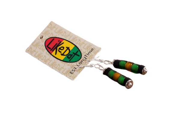 JAMAICAN  GLASS DROPS EARING