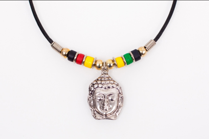 REGGAE BUDDHA LEATHER NECKLACE