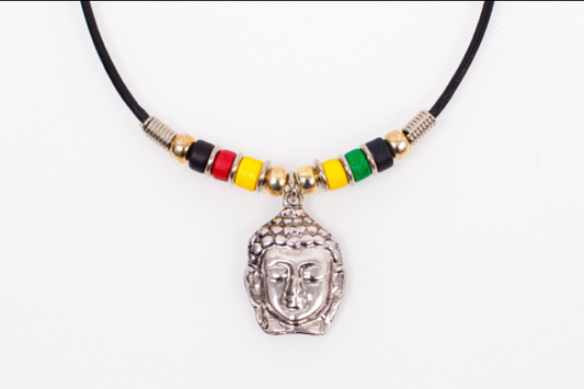 REGGAE BUDDHA LEATHER NECKLACE
